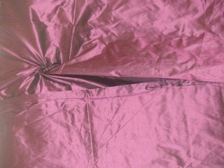 100% Pure SILK TAFFETA FABRIC Pink x Black Color 2.31 yards continuous piece 54" wide taf52