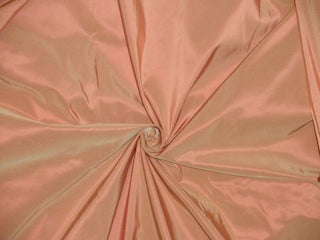 Pure SILK TAFFETA FABRIC Iridescent Dull Orange 5.61 yards continuous piece