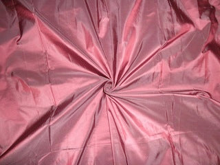 100% Pure SILK TAFFETA FABRIC Dusty Frosted Red TAF78