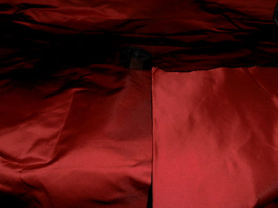 53 momme Polyester Dutchess Satin 54&quot; wide-red x black