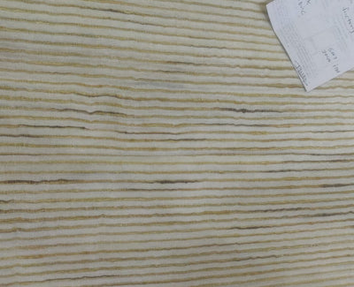 Art Tussar Silk x Gicha Ivory with Gold Stripes 44&quot; Wide