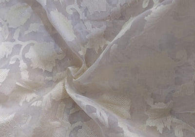 100% silk organza jacquard fabric 54&quot; by the yard [11009]