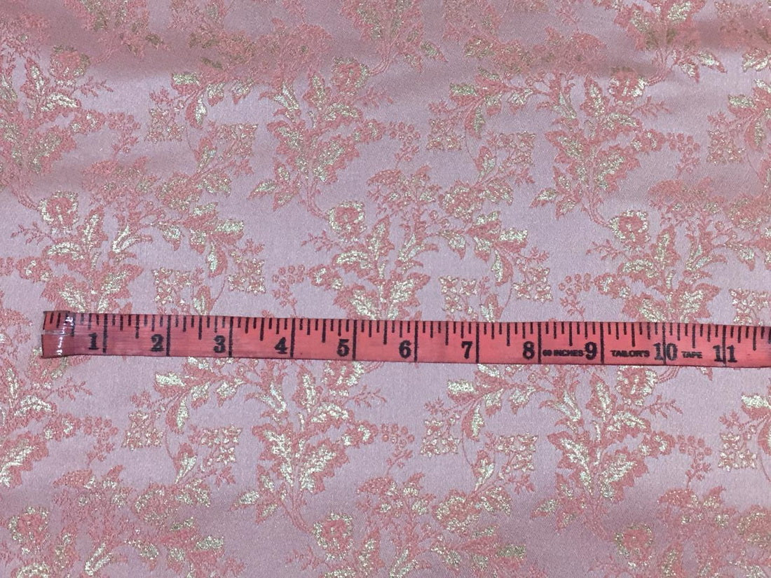 Brocade fabric pink x gold Jacquard color 60" wide BRO779[2]