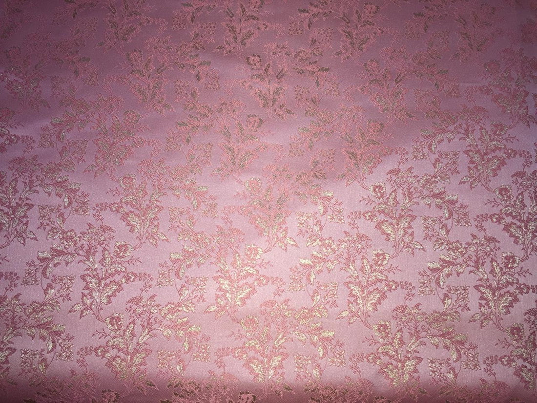 Brocade fabric pink x gold Jacquard color 60" wide BRO779[2]