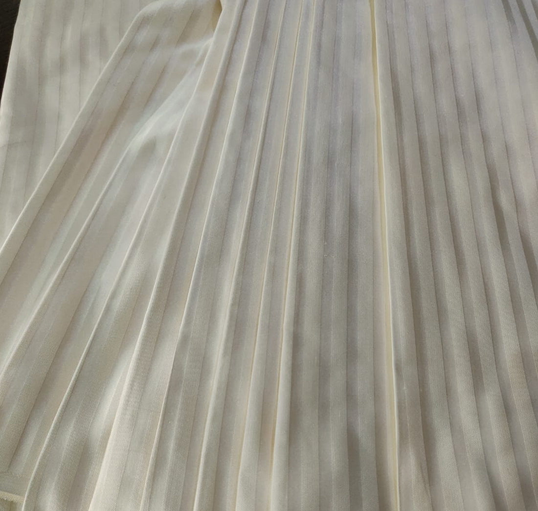 100% Pure Silk TAFETTA Fabric IVORY self color stripe color stripe 54" wide TAFS167[1]