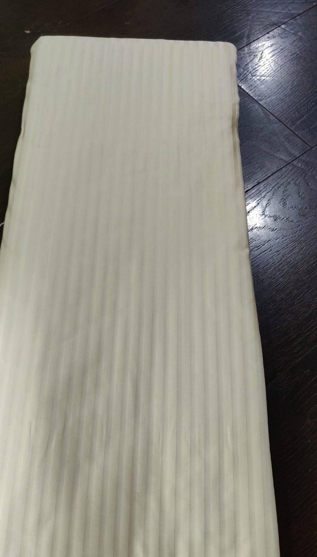 100% Pure Silk TAFETTA Fabric IVORY self color stripe color stripe 54" wide TAFS167[1]