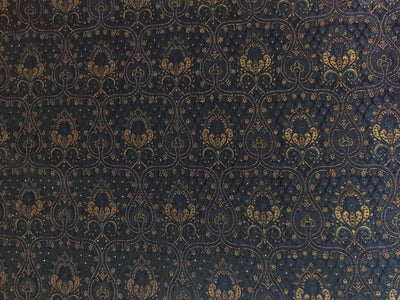 Brocade fabric navy blue x bronze color Jacquard 56" wide BRO787[3]