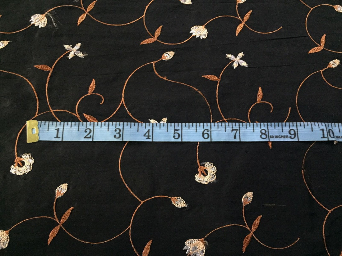 SILK DUPIONI embroidered 54" wide DUPE10