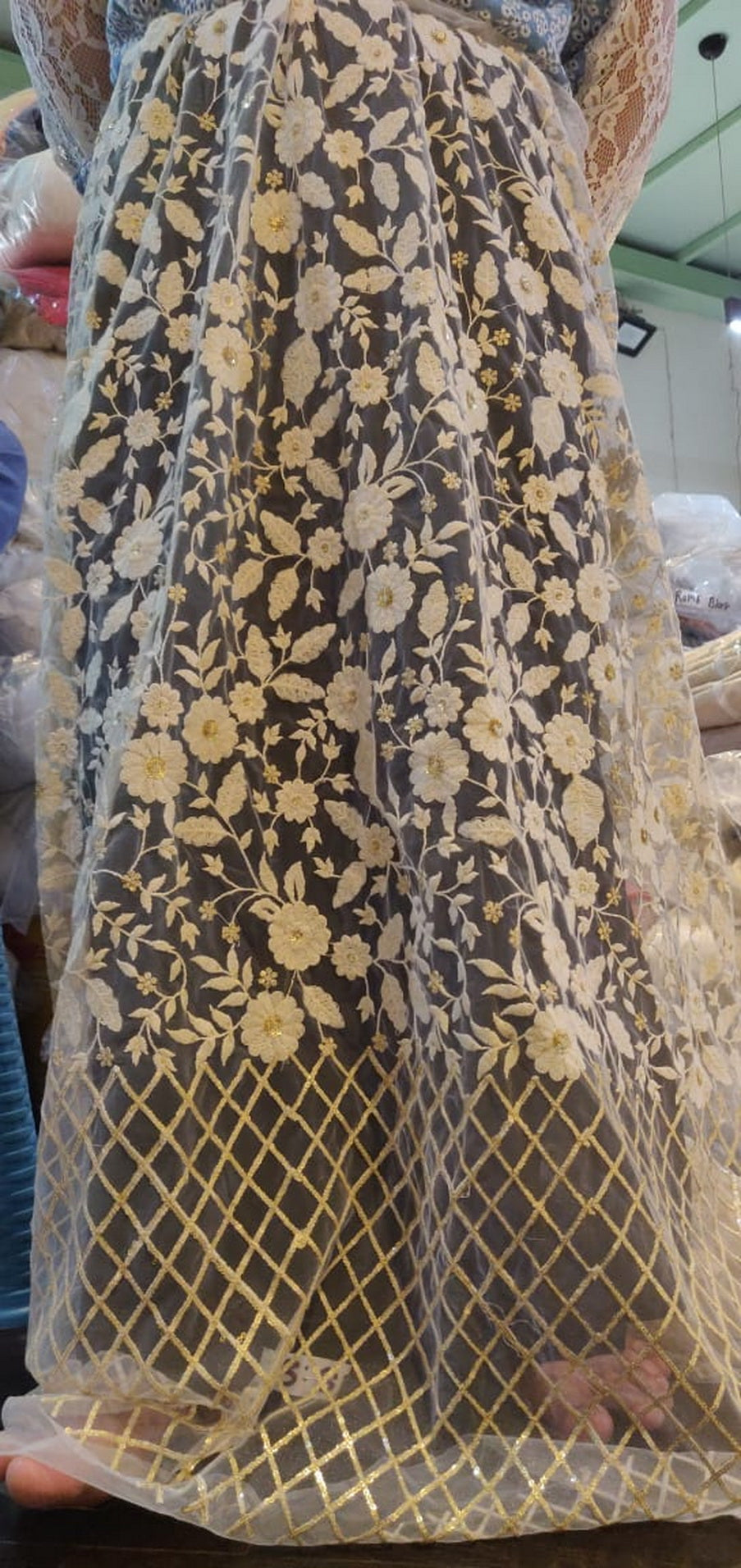Mauve Unstitched Lehenga Set Fabric (3 Piece)