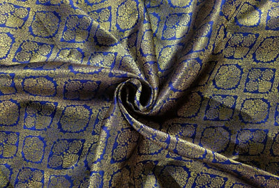 100% Pure Silk Brocade fabric Purple and Blue 44" wide BRO 804[1]/[2]