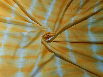 Tencel Dobby Tie Dye Yellow X White [marble] color Print 58" wide [11604]