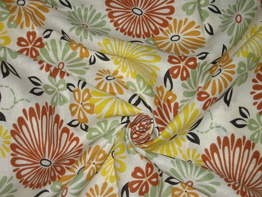 Printed Linen Fabric 58&quot;