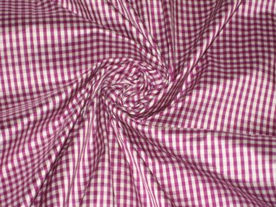 Silk Dupioni Purple and ivory color plaids Fabric 54&quot; wide
