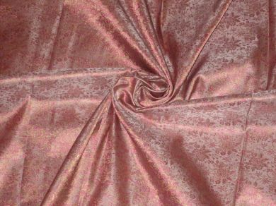 Silk Brocade~Rose Pink floral design 44" wide BRO8[1]
