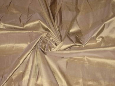 silk dupioni fabric Taupe colour horizontal stripes 54" wide [1052]