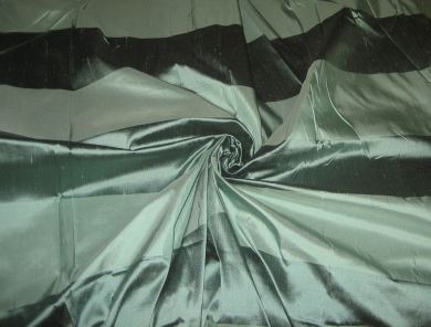 silk dupioni silk Light & Dark Sea Green colour stripes 54" wide DUP#S38[2]