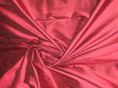 Burgundy colour silk dupioni silk 54
