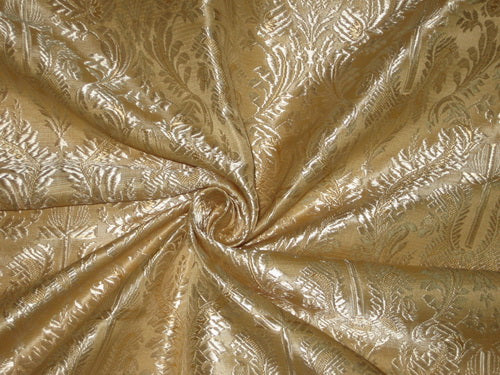 Silk Brocade Vestment Fabric Golden Cream 44" wide BRO174[4]