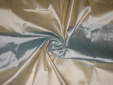 silk dupioni silk 54&quot; Sky Blue &amp; Ivory colour DUPS30