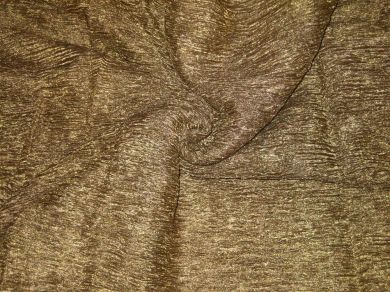 Crushed GOLD Khaki Green silk mettalic tissue