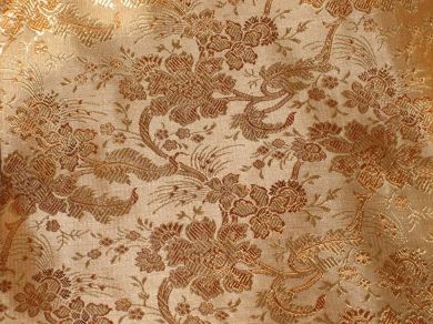Silk Brocade Fabric Brown & Gold Color 44"wide BRO9[4]