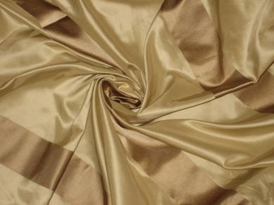 rich gold silk taffeta w/ gold stripes 54&quot; wide