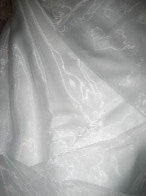 Pure White Polyester Organza Fabric~Width 110&quot; wide