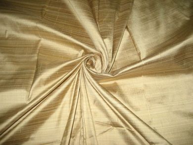 Shades of Gold Striped Silk Dupioni fabric~Width 54