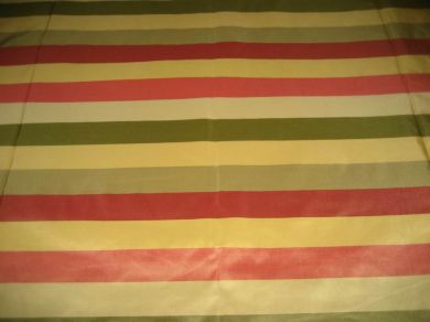 Multi colour stripes Silk Taffeta Fabric~54&quot; wide