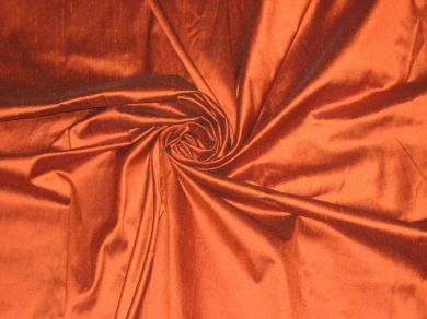 Orange colour silk dupioni 44" wide [1009]