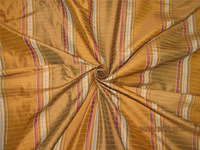 Silk Dupioni Brown Colour plaids Fabric 54" wide DUP#C93[3]