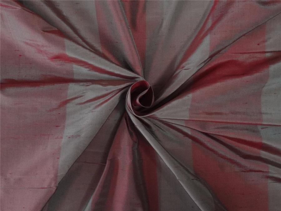 100% pure silk dupion red x rosette colour stripe 54" wide DUP# S34[1]