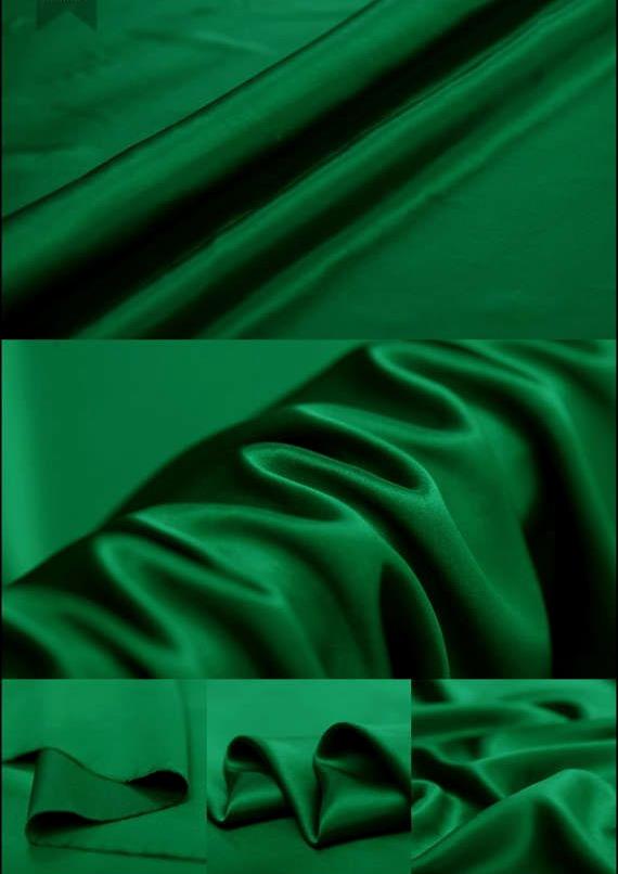 11 MOMME SILK HABOTAI EMERALD GREEN COLOR 44&quot;WIDE