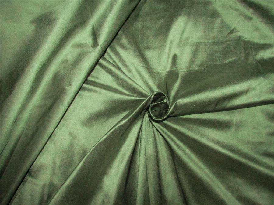 100% pure silk dupioni fabric dusty green color 54" wide DUP#264