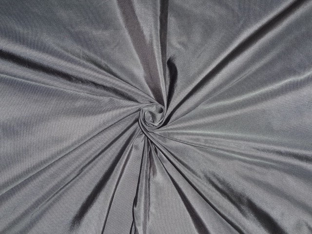 100% Pure SILK Dupioni FABRIC Grey x Teal Blue colour 54" wide TAF#36[1]
