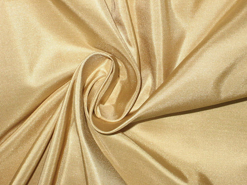 Pure SILK TAFFETA FABRIC Light Gold color 54" wide TAF13