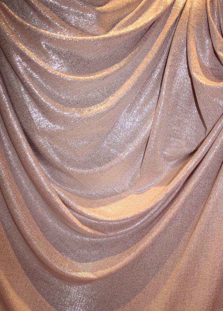 Nude shimmer silver Lycra lurex fabric ~ 58'' wide.