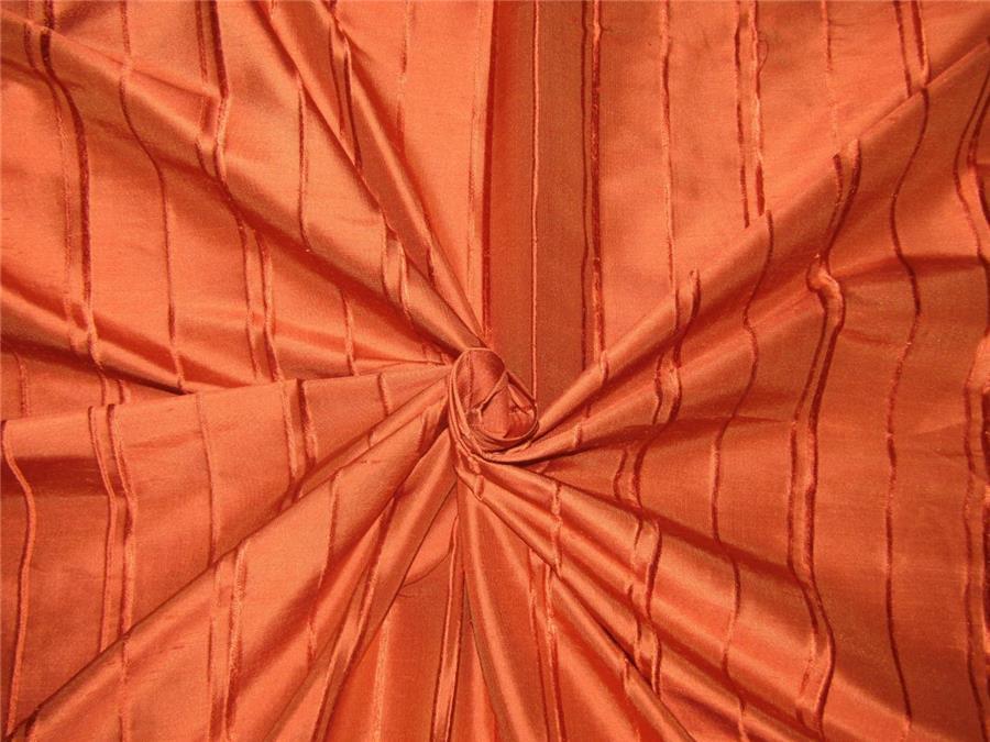 100% silk dupion stripe burnt orange 54&quot; wide DUPS60[4]