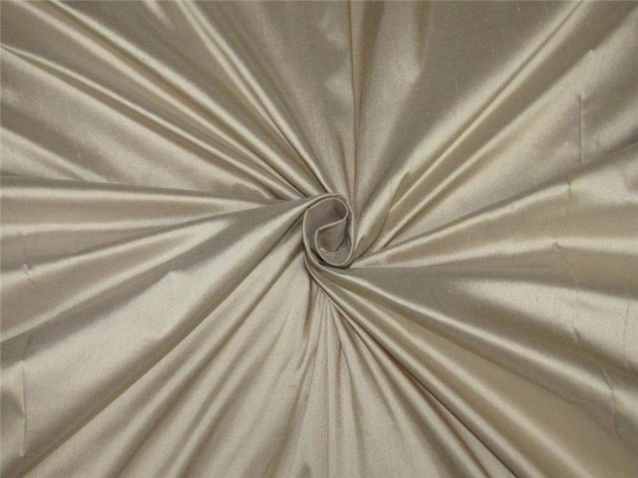 100% pure silk Dupioni fabric beige color 54" wide DUP#D[2]