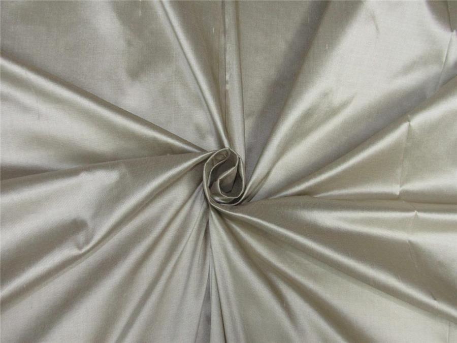 100% pure silk dupion fabric silver x brown color 54" wide DUP#A[4]