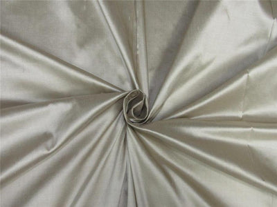 100% pure silk Dupioni fabric beige x brown shot color 54" wide DUP#D[4]