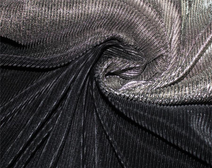 Gold & Black Ombre Pleated Fabric ~ 60'' wide.