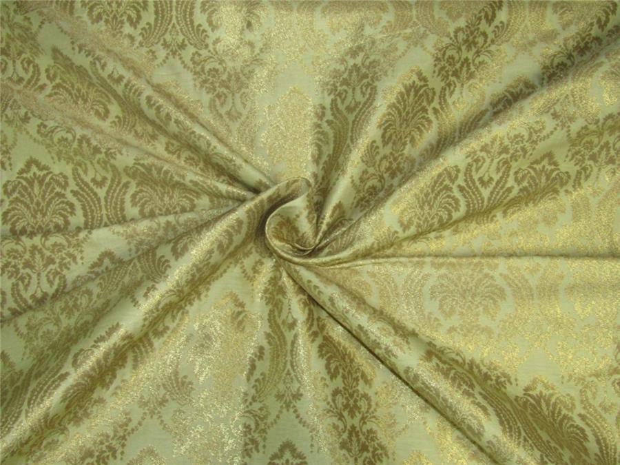 Heavy Brocade fabric light gold x metallic gold color 44&quot;wide