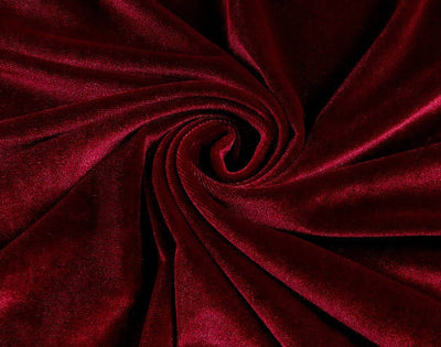 100% Cotton Velvet Wine Red Fabric ~ 44&quot; wide - The Fabric Factory