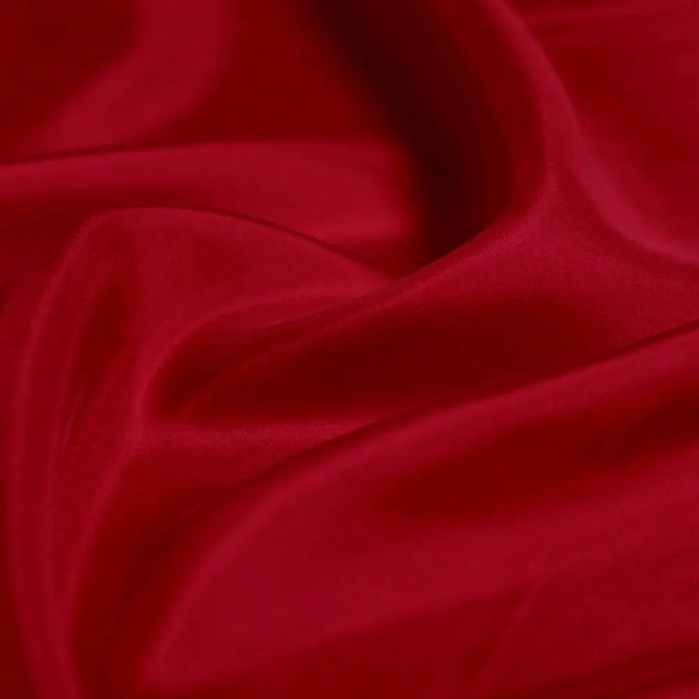 14MM BLOOD RED COLOR PLAIN HABOTAI SILK FABRIC