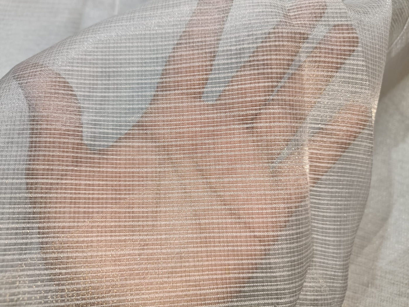 100%  Silk tissue plaids fabric 44" wide