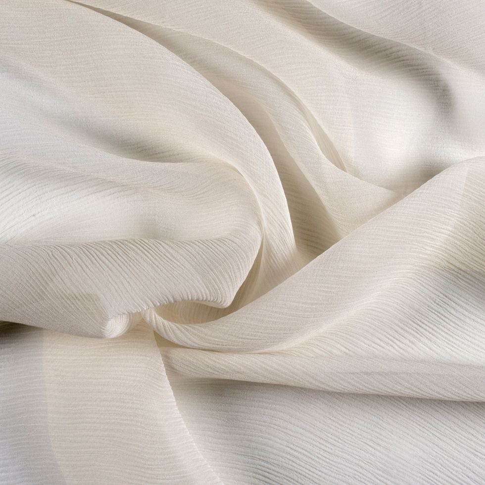 100% silk crinkled chiffon fabric 44" wide Dyeable