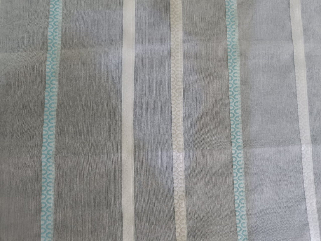 100% silk organza stripes fabric 54" wide