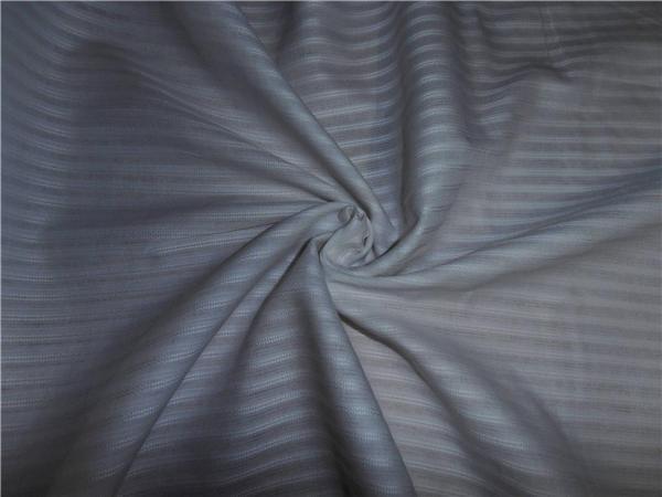 WHITE COTTON VOILE fabric 44" WIDE - RIB STRIPES [5577]