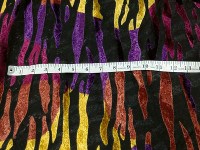 Multi color Devore Polyester Viscose Burnout Velvet fabric available in two prints~ 44&quot; wide